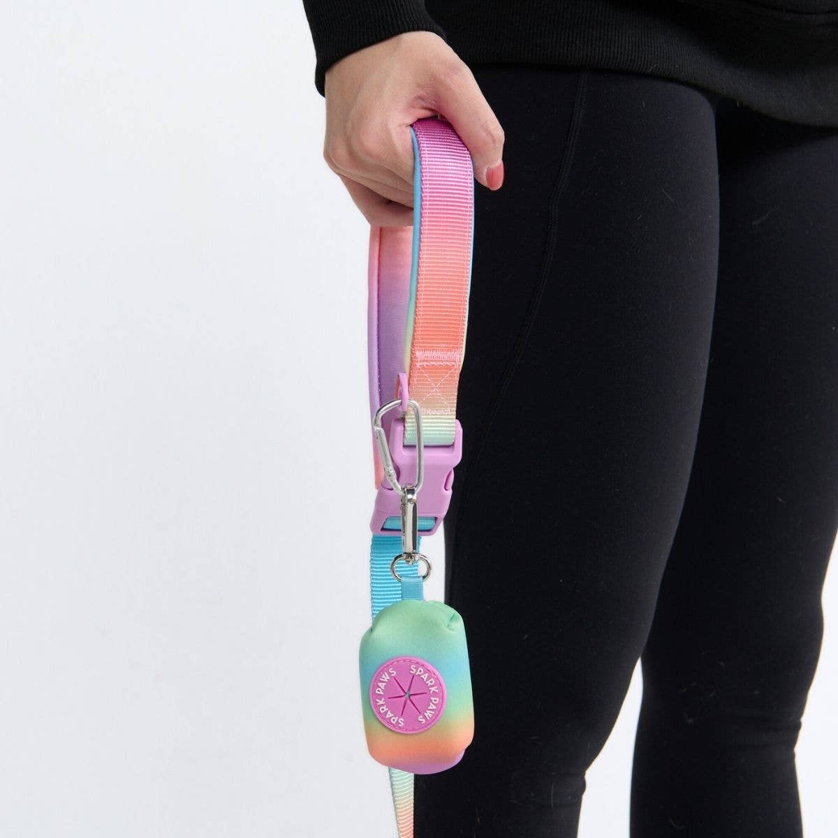 Multipurpose Seatbelt Handsfree Leash & Poop Bag Holder Set - Pastel Icing: OS