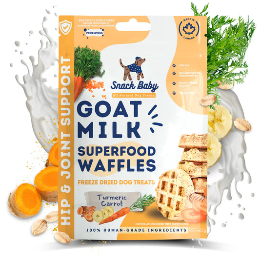 Snack Baby - Dog Treat - Superfood Waffles - Turmeric Carrot