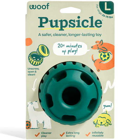 Woof Pet - Dog Toy - Pupsicle - Green - Large