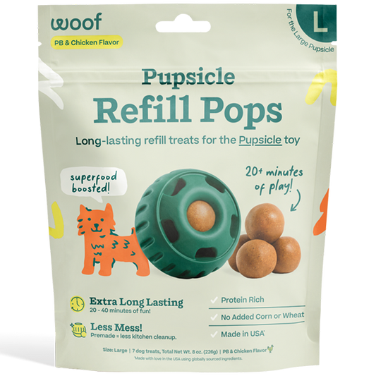 Woof - Pupsicle Refill Pops - Dog - PB & Chicken - Large