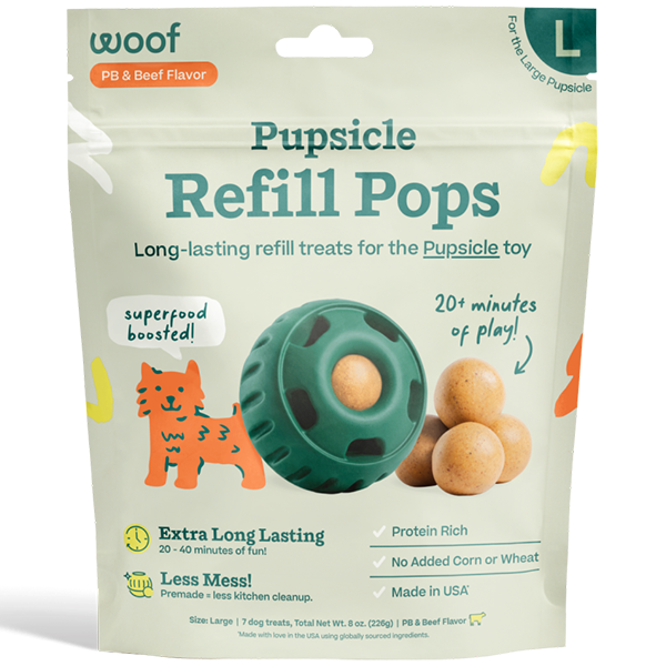 Woof - Pupsicle Refill Pops - Dog - PB & Beef - Large