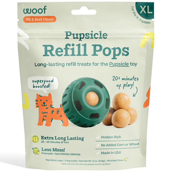 Woof - Pupsicle Refill Pops - Dog - PB & Beef - XL