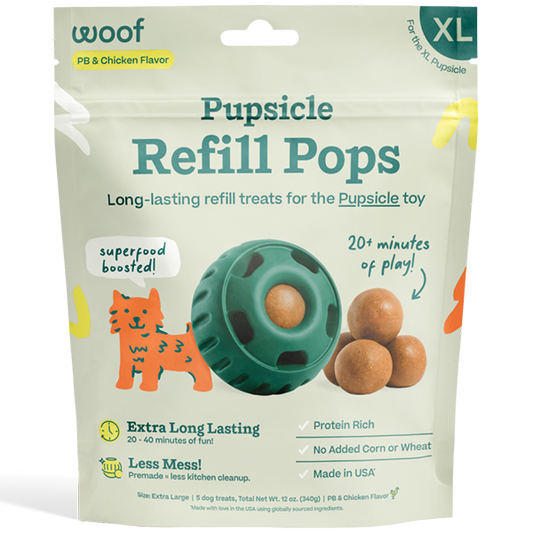 Woof - Pupsicle Refill Pops - Dog - PB & Chicken - XL
