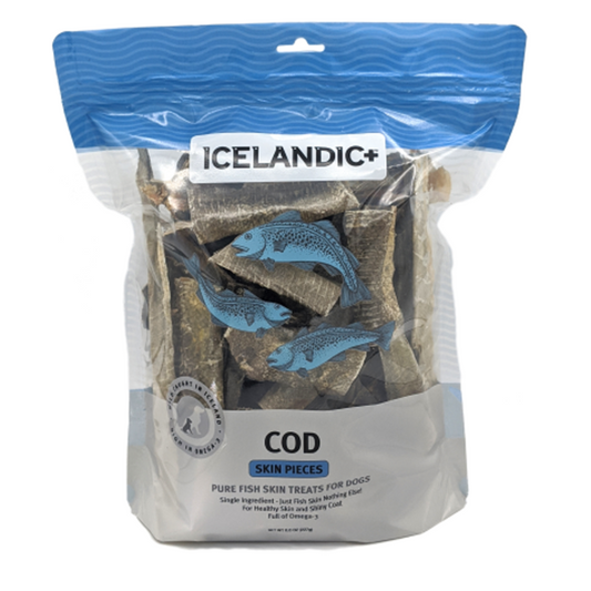 Icelandic+ - Cod Skin Pieces- Wild Caught Skins- Dog