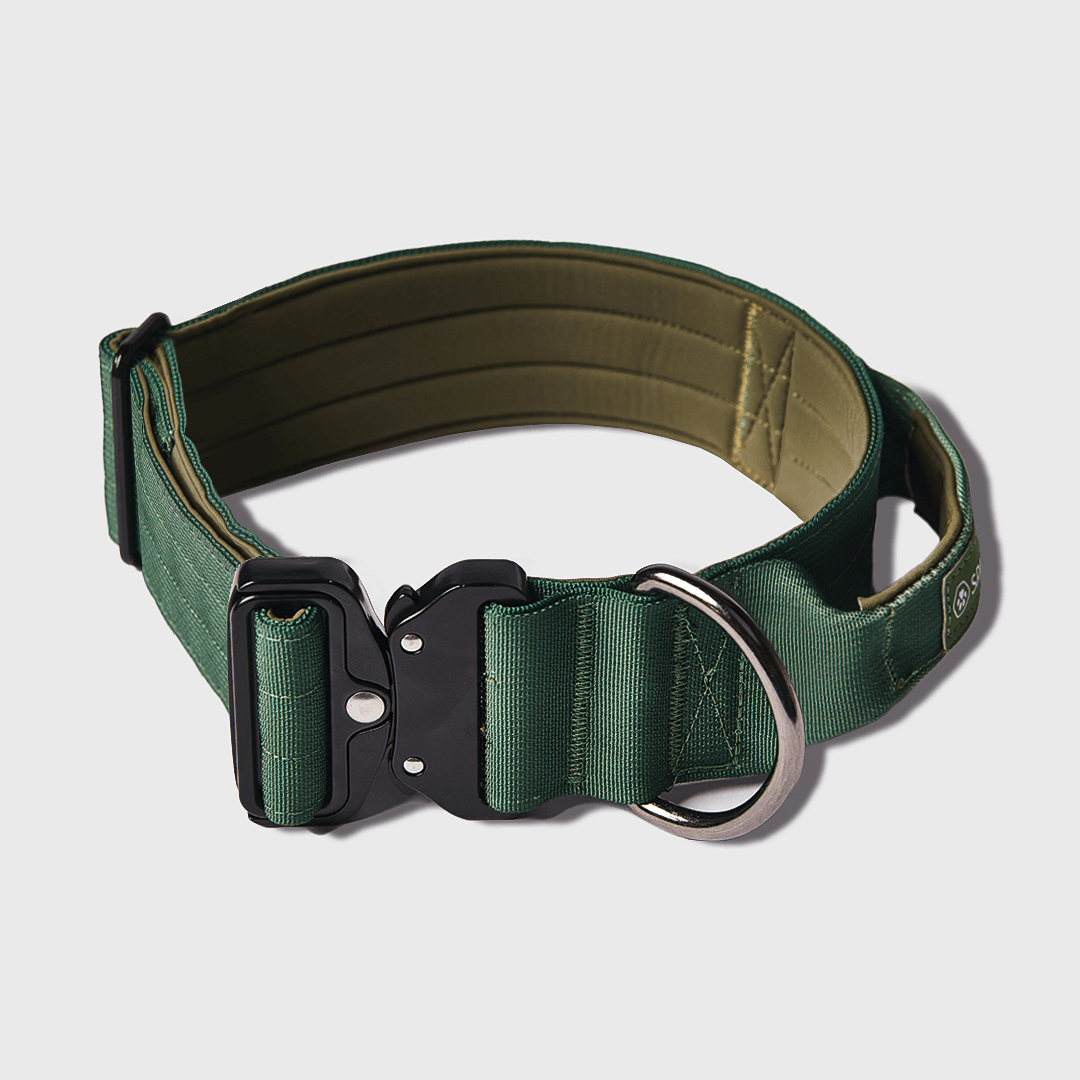 Spark Paws - Tactical Dog Collar - Army Green - 2" Large