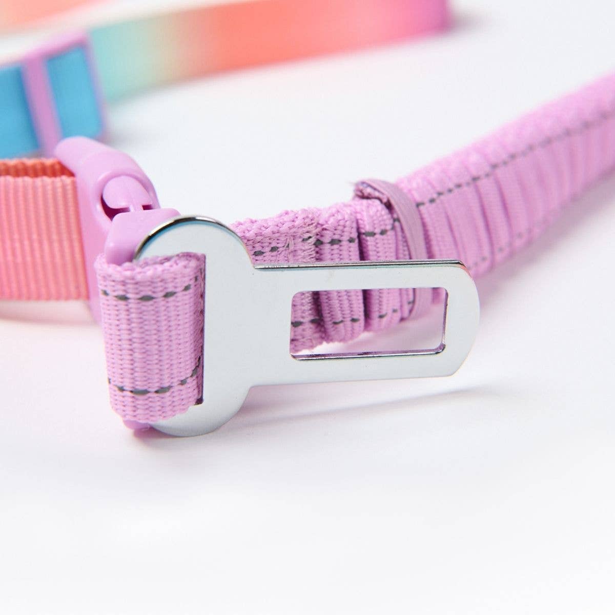 Multipurpose Seatbelt Handsfree Leash & Poop Bag Holder Set - Pastel Icing: OS