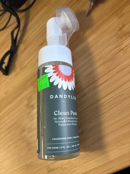 Dandelion - clean paws - no- rinse foaming cleanser