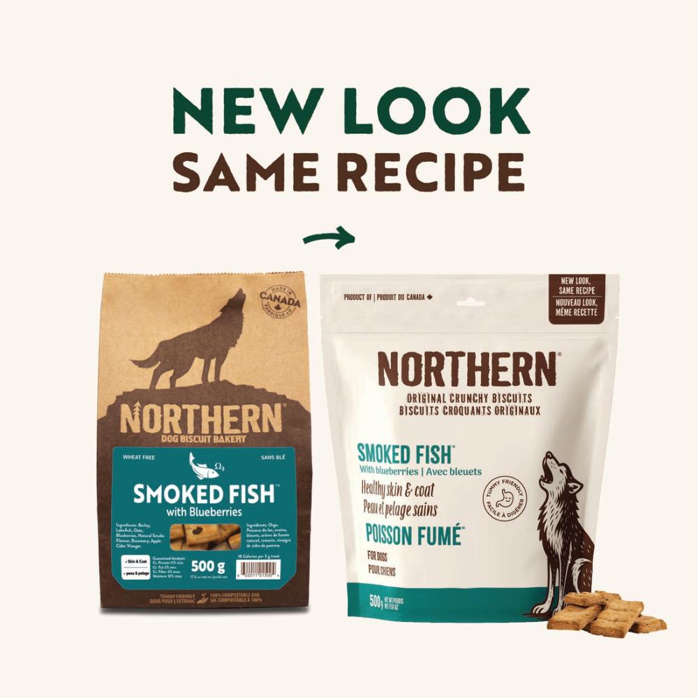 Northern Dog Biscuit - Dog Treat - Smoked Fish & Blueberries - 500g