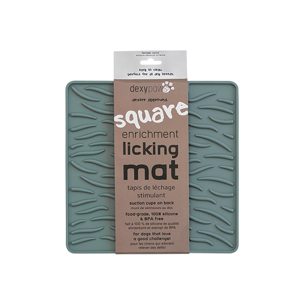Dexypaws - Enrichment Licking Mat - Square - Sage Green