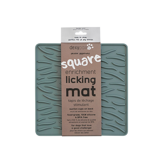 Dexypaws - Enrichment Licking Mat - Square - Sage Green