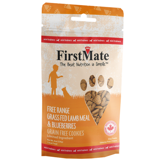 First Mate - Dog Treat - Lamb Meal & Blueberries - Mini Trainers - 8oz