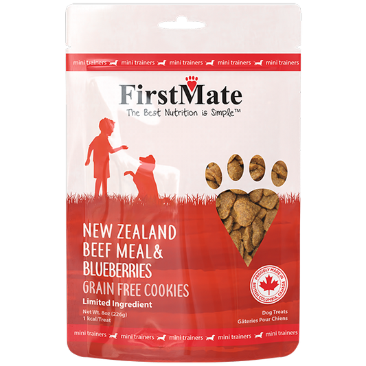 First Mate - Dog Treat - Beef Meal & Blueberries - Mini Trainers - 8oz