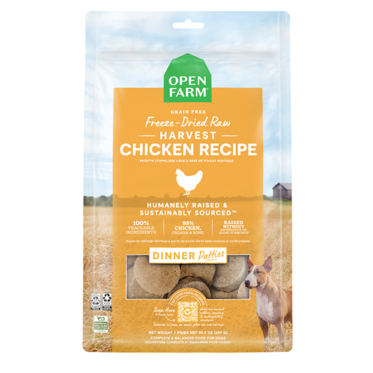 Open Farm - Freeze Dried - Chicken Patties - 10.5oz