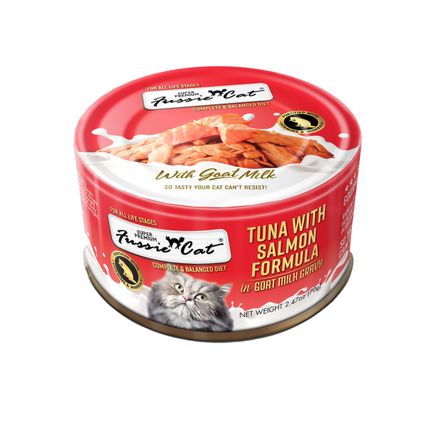 Fussie Cat-Tuna with Salmon in Goat Milk-2.47oz