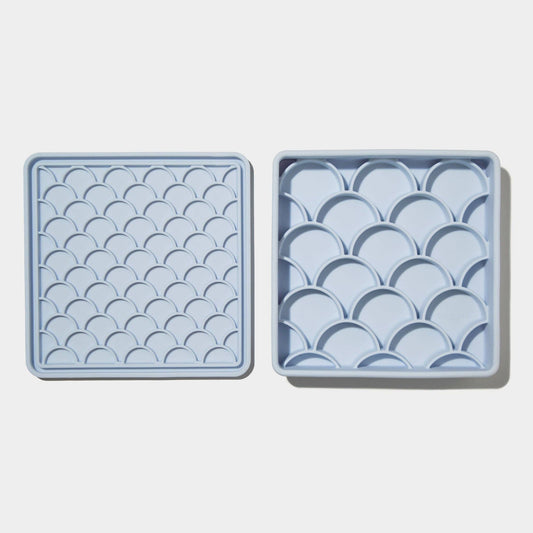 Dogged - Slow Feeder Bowl - 3-in-1 Fish Scale - Sky