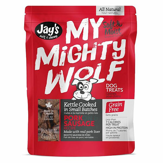 Jay’s -  My Mighty Wolf - Dog Treat - Pork Sausage- 454g