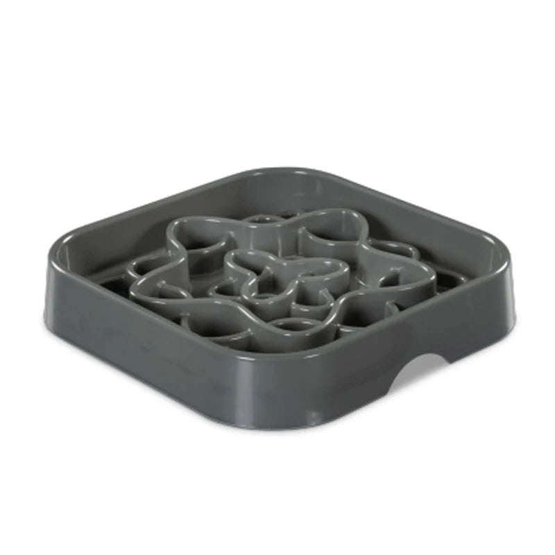 Messy Mutts - Square Slow Feeder - Gray - Dog