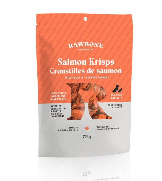 Rawbone - Dog & Cat Treats - Salmon Krisps – 75 g