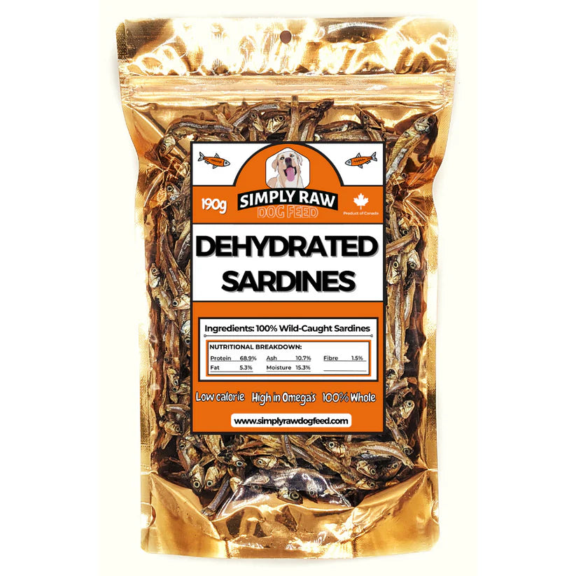 Simply Raw - Dog Treat -  Dehydrated Sardines - 190g