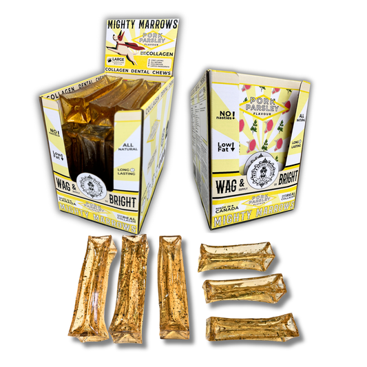 Wag & Bright - Collagen Dental Chew - Mighty Marrows - Pork Parsley - Large