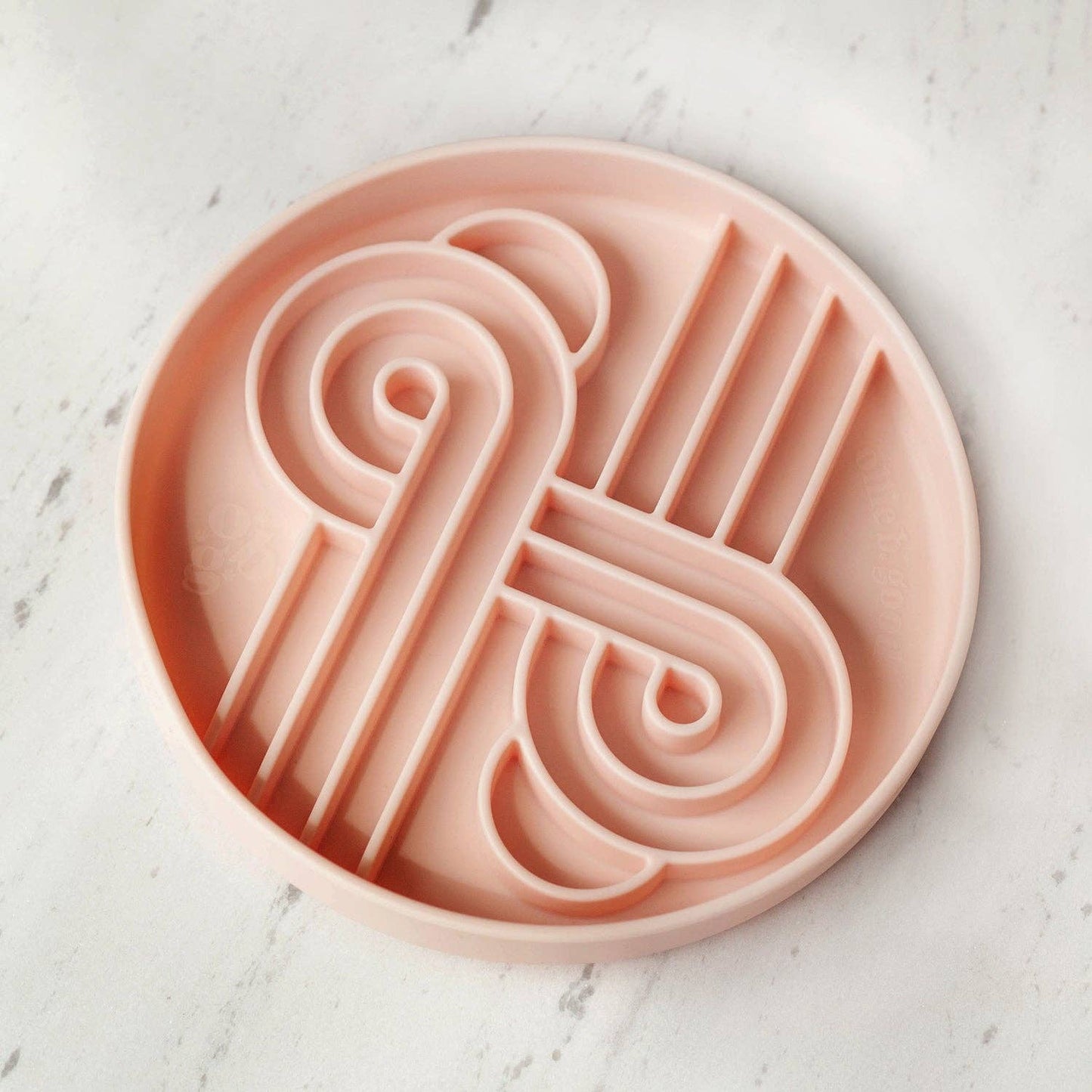 Ollie B Good - Zoomies Slow Feed Bowl - Peach