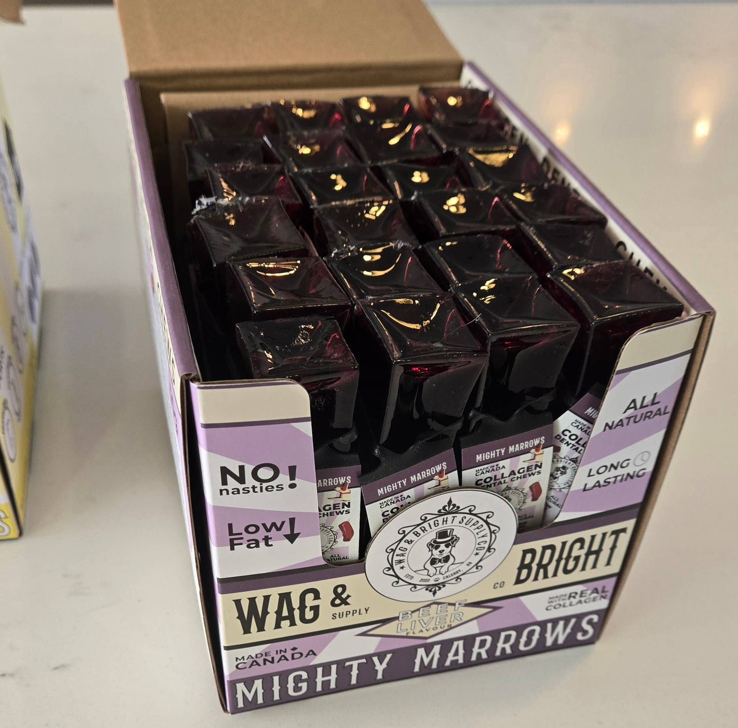 Wag & Bright - Collagen Dental Chew - Mighty Marrows - Pork Parsley - Large