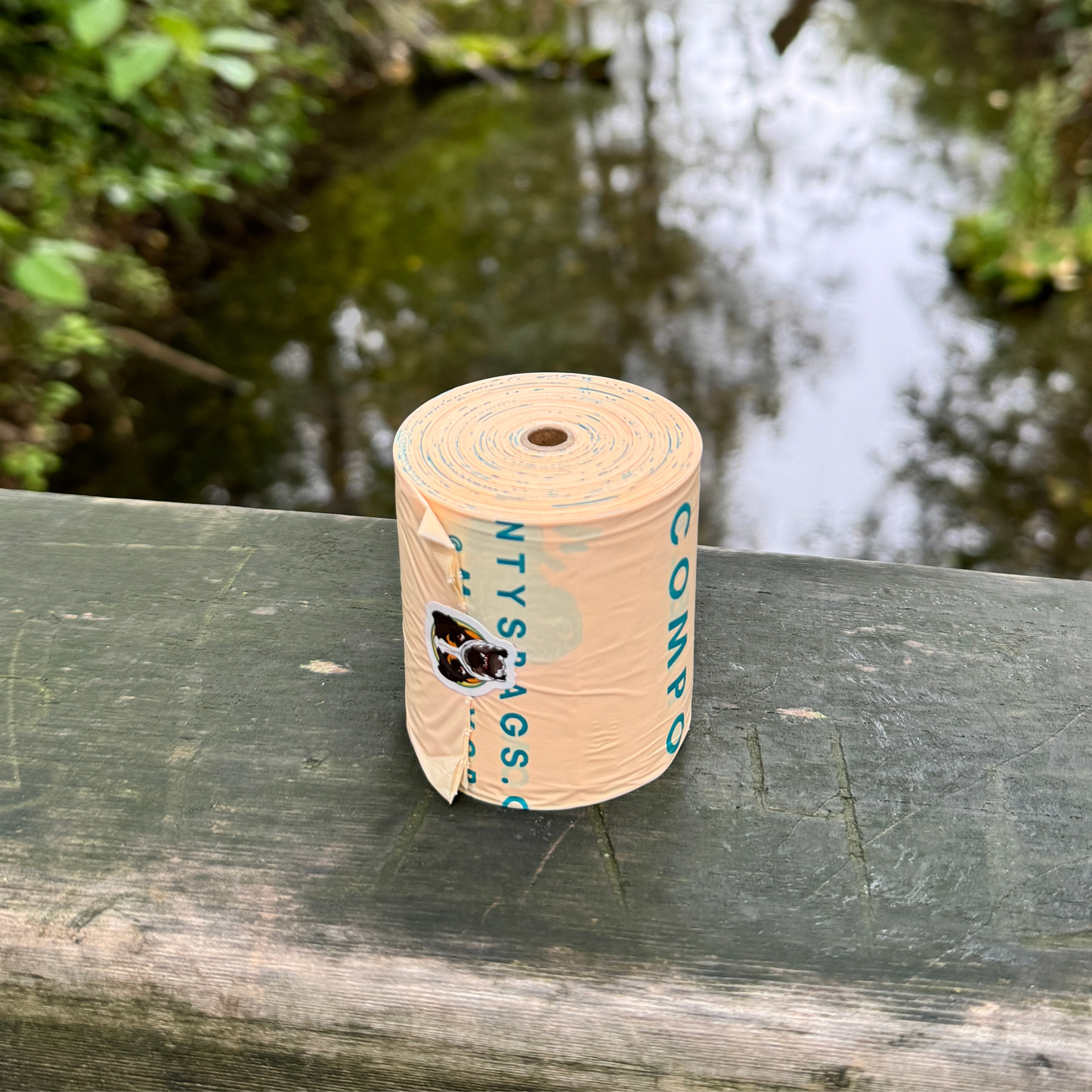 XL Nylon Poop Bag Dispenser Set with 45 Bag Triples Roll: Black