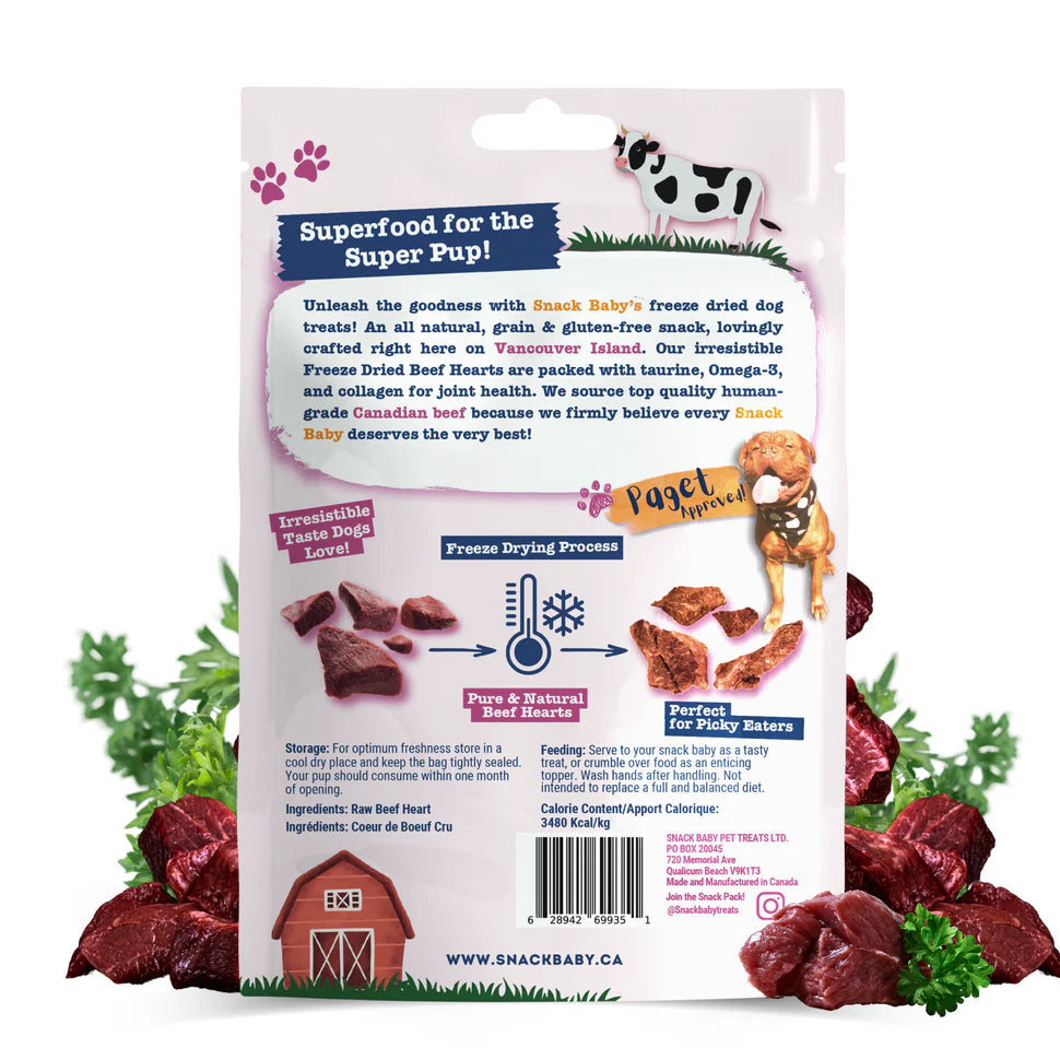 Snack Baby - Dog Treat - Beef Hearts