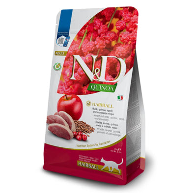 N&D - Cat Food -  Quinoa - Hairball Control - Duck - 3.3lb