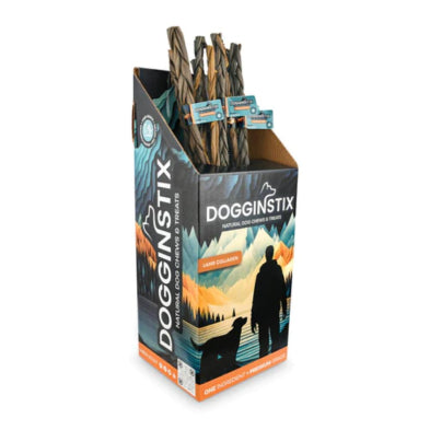 Dogginstix - Dog Chew - Lamb Braided Collagen Stick - 24in
