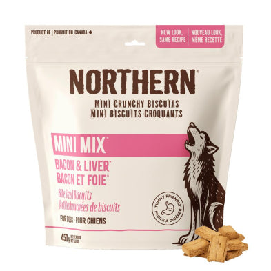 Northern Dog Biscuit - Dog Treat - Mini Mix Bacon & Liver - 450g