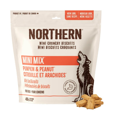 Northern Dog Biscuit - Dog Treat - Mini Mix Pumpkin Pie & Peanut Crunch - 450g