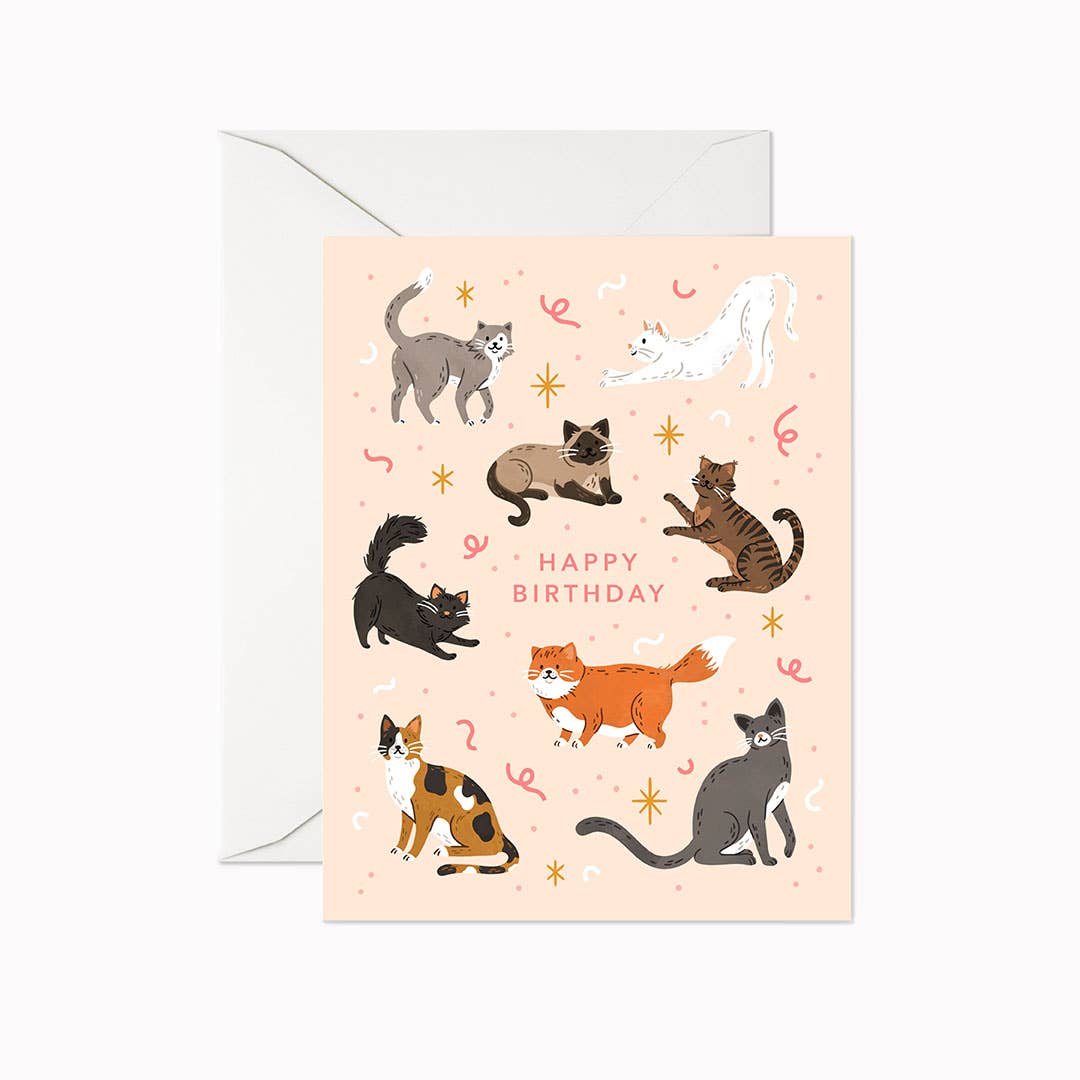 Linden Paper Co - Birthday Greeting Card - Cat