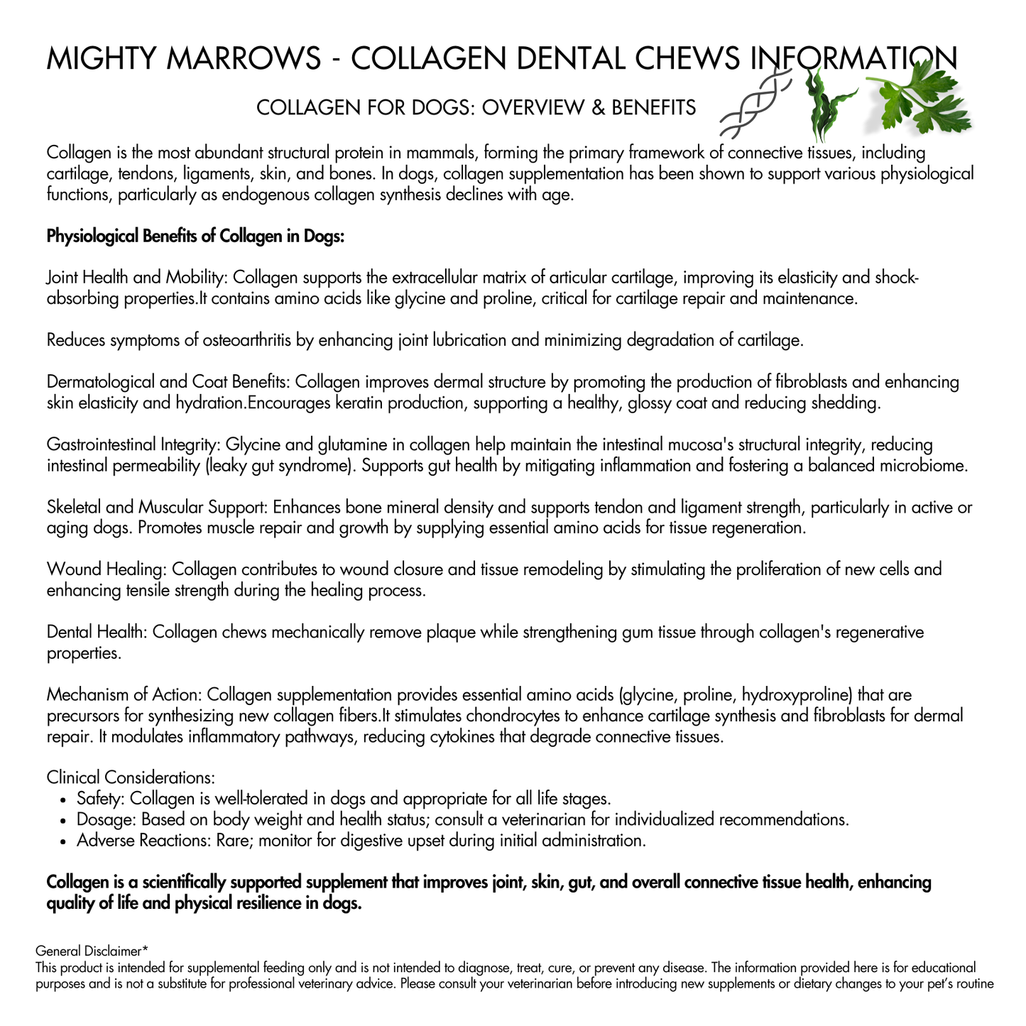 Wag & Bright - Collagen Dental Chew - Mighty Marrows - Bacon -  Large