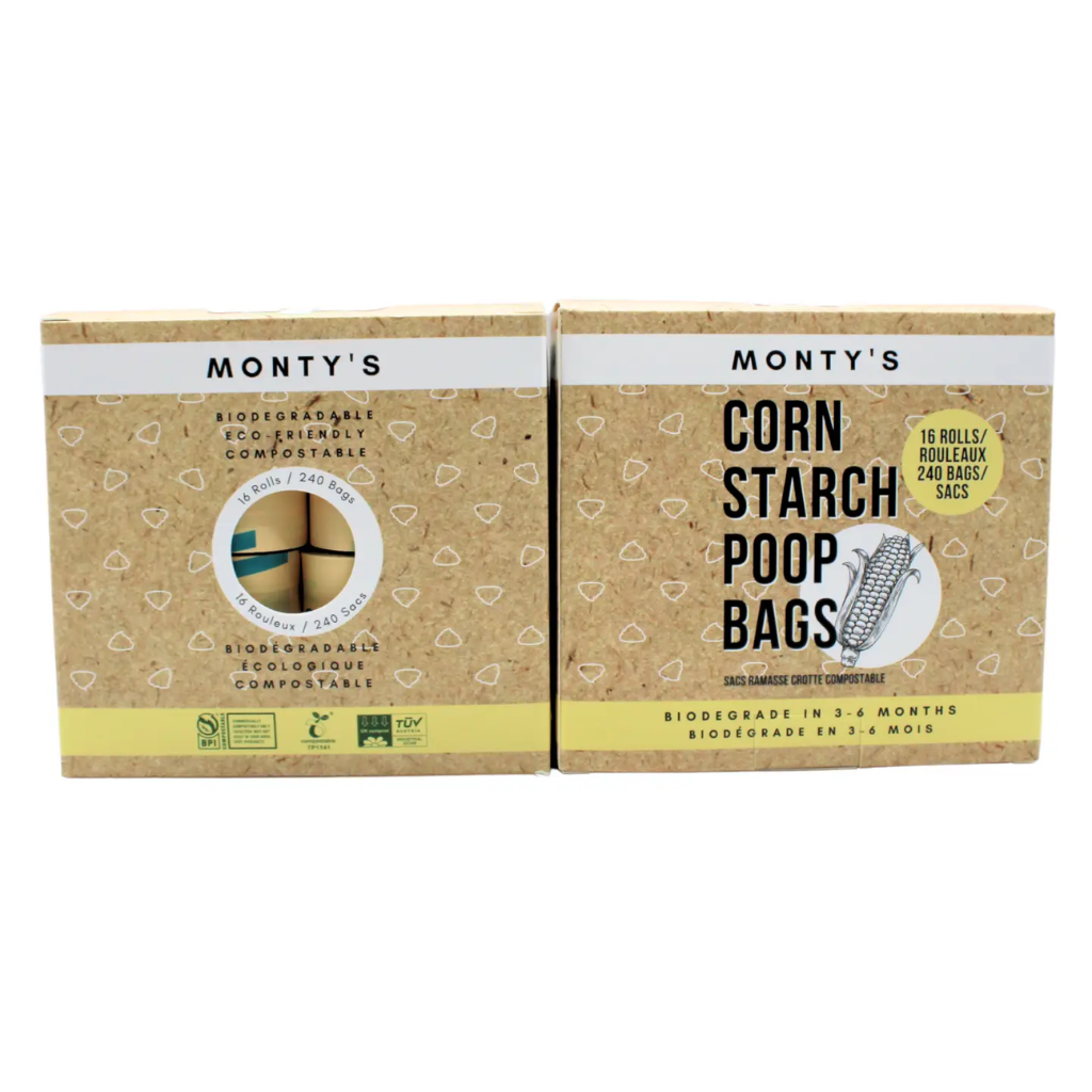 Compostable Cornstarch Poop Bags - 9 x 13" - Standard Rolls: 3 Roll (45 Bags)