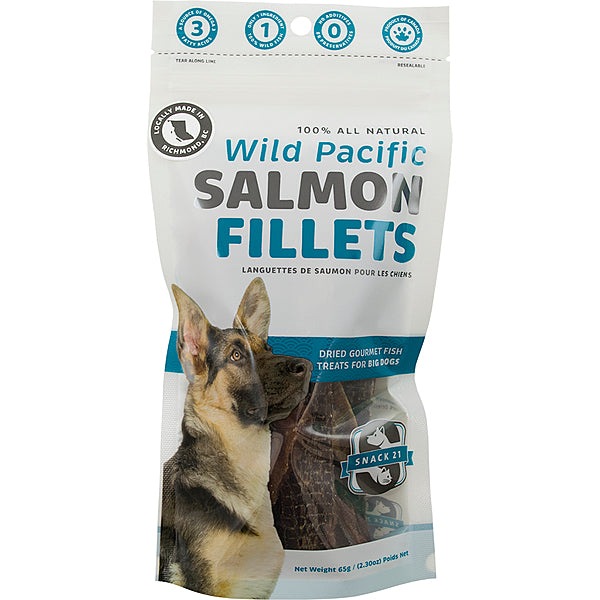 Snack 21 - Dog Treat - Wild Pacific Salmon Fillets - 65g