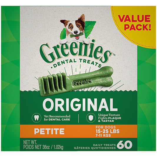 Greenies - Dental Treats - Petite - 60 Count - 36oz