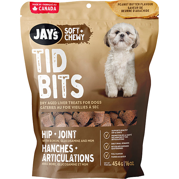Jay's - Dog Treat - Tid Bits - Hip & Joint - Peanut Butter  - 454g