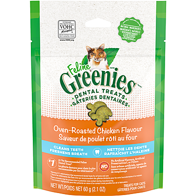 Greenies - Cat Dental Treat - Oven Roasted Chicken - 2.1oz