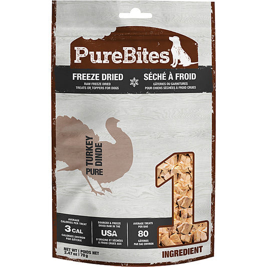 Pure Bites - Dog Treats - Freeze Dried Turkey - 70g