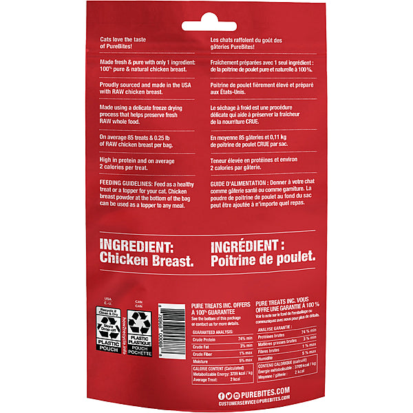 Pure Bites - Cat Treat - Freeze Dried  Chicken Breast - 31g