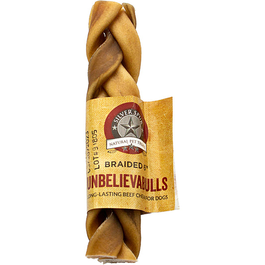 Unbelievabulls - Dog Chew - Beef Cheek - Braided Chew - 6"