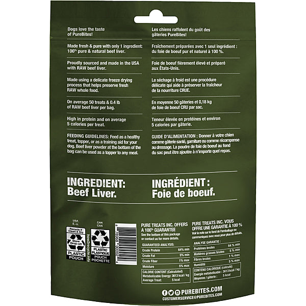 Pure Bites - Dog Treat - Freeze Dried Beef - 57g