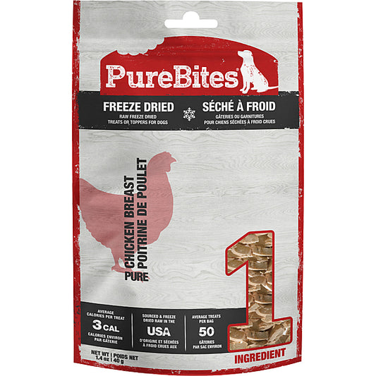 Pure Bites - Dog Treat - Freeze Dried Chicken Breast - 40g