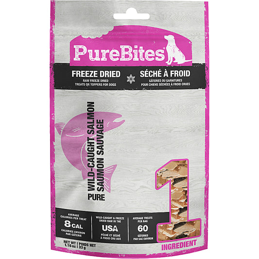 Pure Bites - Dog Treat - Freeze Dried Salmon - 33g