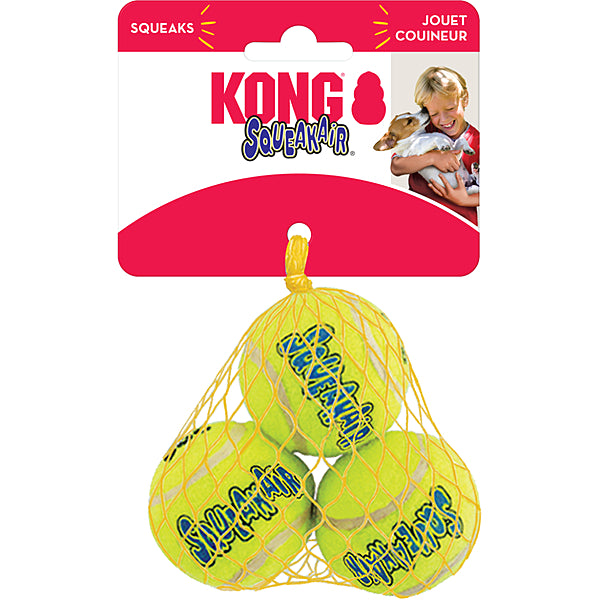 Kong Squeaker Tennis Ball Small - 3PK