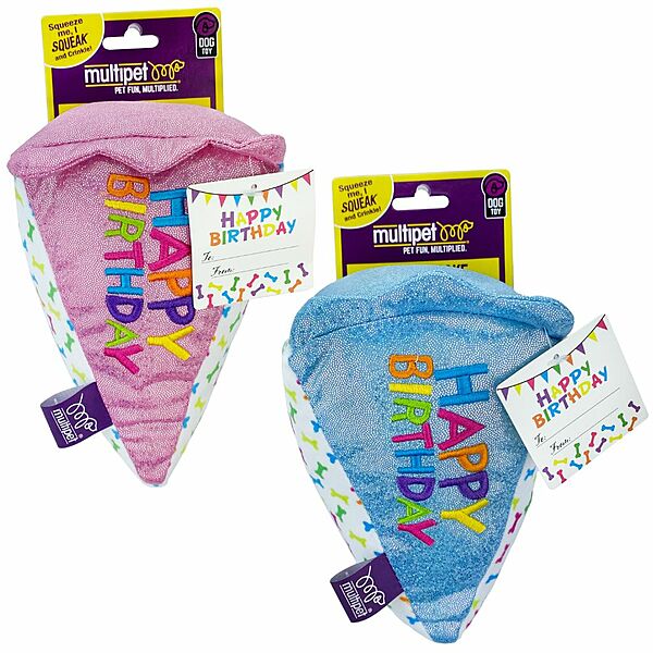 Multipet - Dog Toy - Birthday Cake Slice