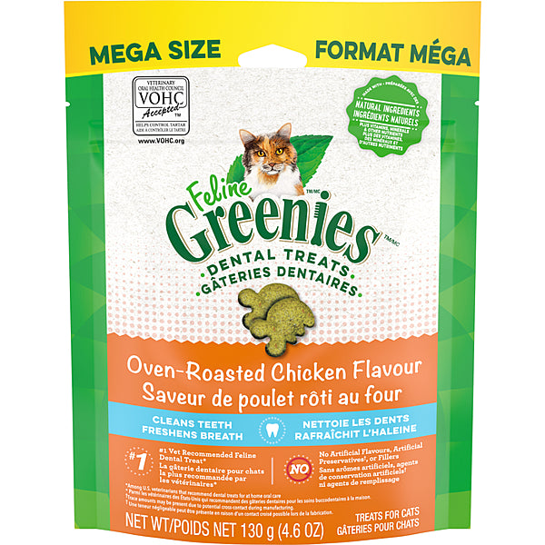 Greenies - Cat Dental Treat - Oven Roasted Chicken - 4.6oz