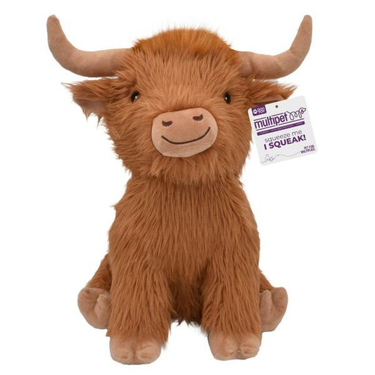 Petwise - Dog Toy - Highland Cow Assorted - Jumbo 14”