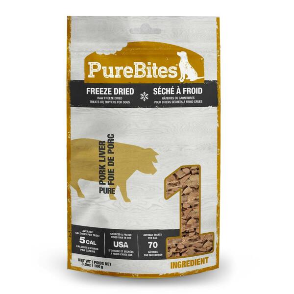 Pure Bites - Dog Treat - Freeze Dried Pork Liver - 100g